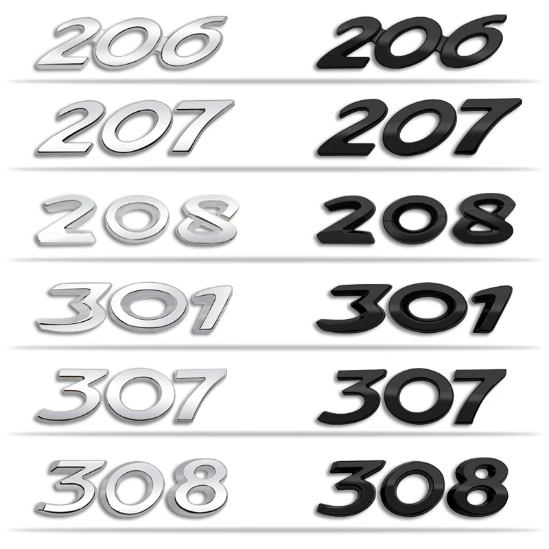Car Sticker Metal Emblem Badge Logo Rear Trunk Decoration stickers For Peugeot 206 207 208 301 307 308 HDI THP GT Accessories
Car Sticker Metal Emblem Badge Logo Rear Trunk Decoration stickers For Peugeot 206 207 208 301 307 308 HDI THP GT Accessories