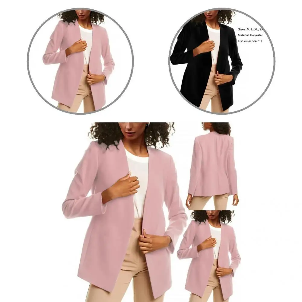 Blazer Polyester Suit Jacket 4 Colors Wear Resistant Good Fade-resistant Female Formal Blazer
Blazer Polyester Suit Jacket 4 Colors Wear Resistant Good Fade-resistant Female Formal Blazer