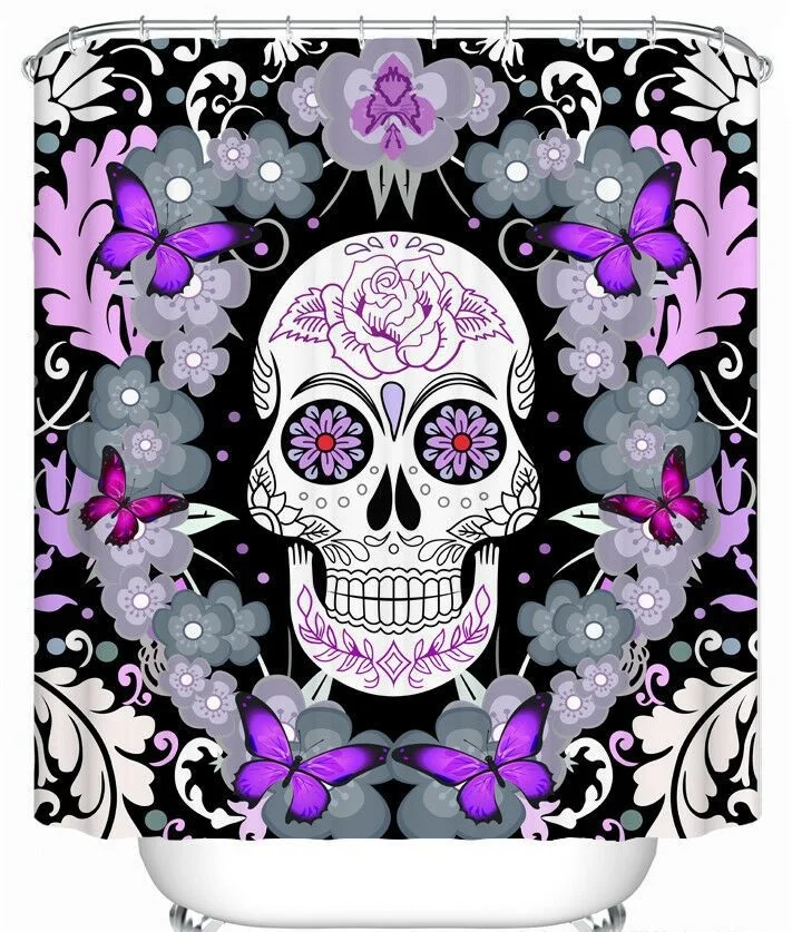 Shower Curtain, Bathroom Curtains-Skull,Flowers,Butterfly,Purple,Black,White, Cloth,Decor For Kids,Children
Shower Curtain, Bathroom Curtains-Skull,Flowers,Butterfly,Purple,Black,White, Cloth,Decor For Kids,Children