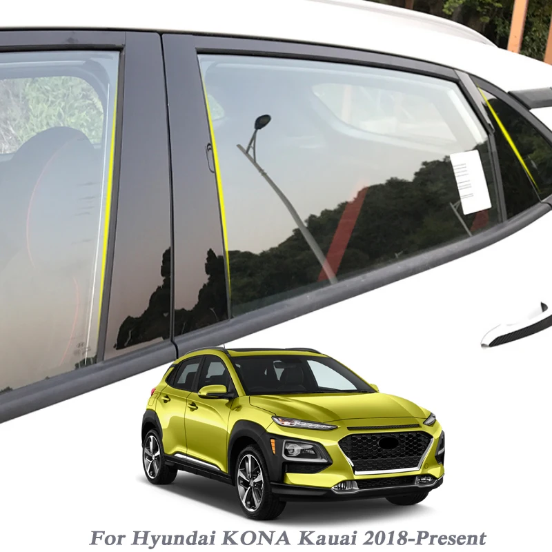 6 шт. Стайлинг автомобиля для Hyundai Kona Kauai 2018-наклейка на окно автомобиля, наклейка средней колонки, ПВХ внешние аксессуары
6 шт. Стайлинг автомобиля для Hyundai Kona Kauai 2018-наклейка на окно автомобиля, наклейка средней колонки, ПВХ внешние аксессуары