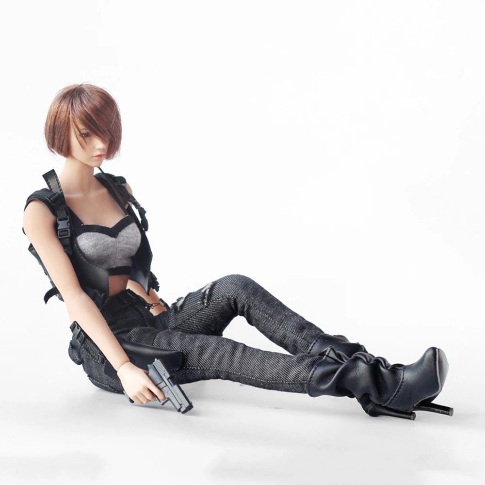 1/6 Female Soldier Black Combat Suit HP058 Top Pants Holster Belt Set Fit 12'' Action Figure Body
1/6 Female Soldier Black Combat Suit HP058 Top Pants Holster Belt Set Fit 12'' Action Figure Body
