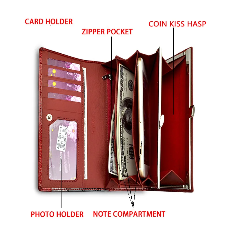 HH Women Wallets Brand Design High Quality Leather Wallet Female Hasp Fashion Alligator Long Women Wallets And Purses
HH Women Wallets Brand Design High Quality Leather Wallet Female Hasp Fashion Alligator Long Women Wallets And Purses