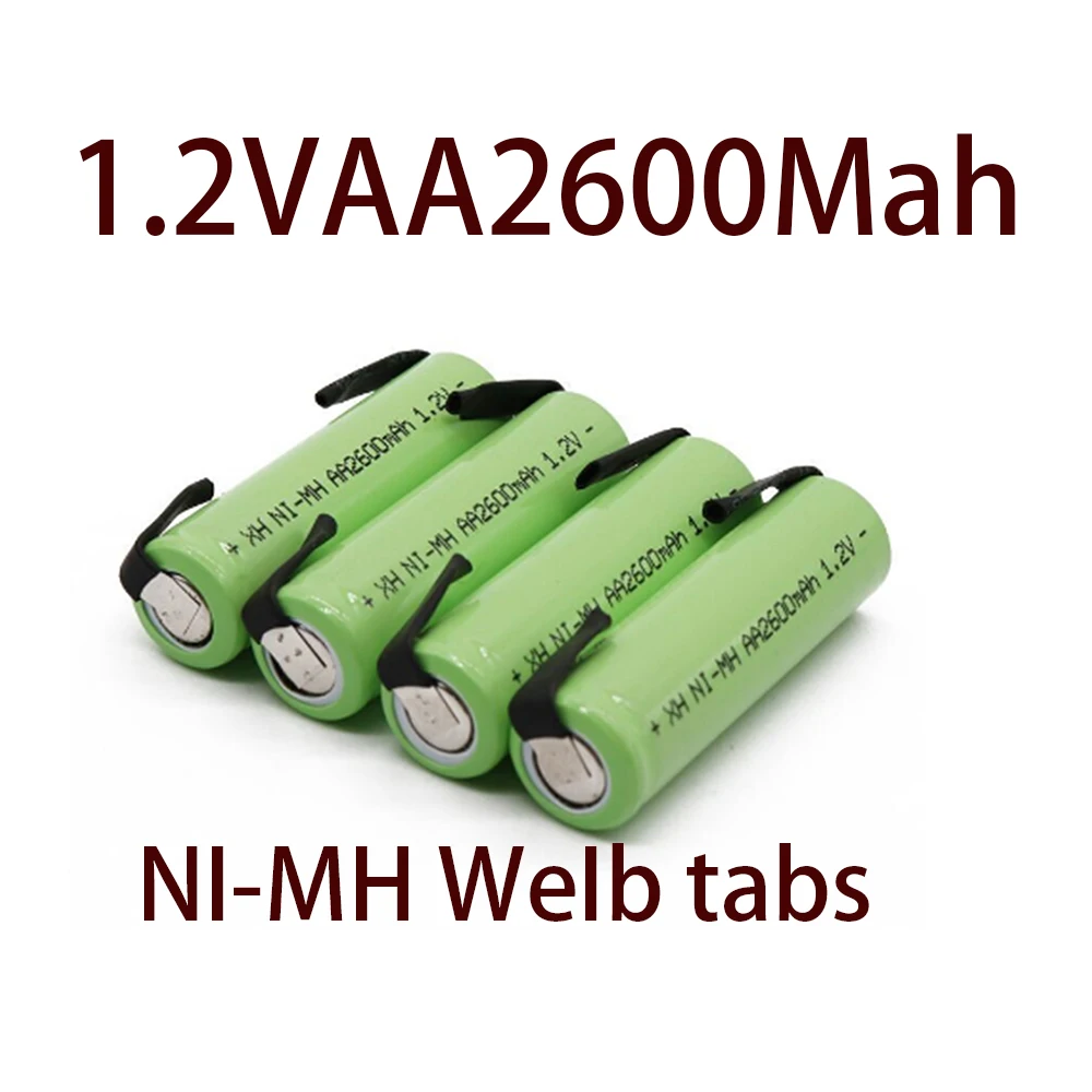 

Перезаряжаемая батарея 2021s, 1,2 в, AA, 2600 мАч, никель-металлогидридная ячейка, зеленая оболочка со сварочными насадками для Philips, бритвенная зуб...