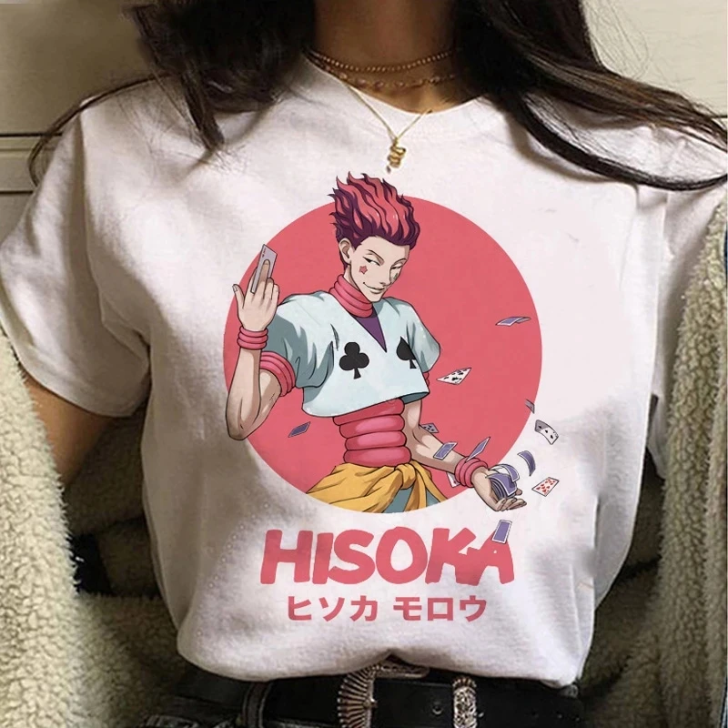 Женская футболка HISOKA MOROW с принтом милый летний топ мультяшная популярная