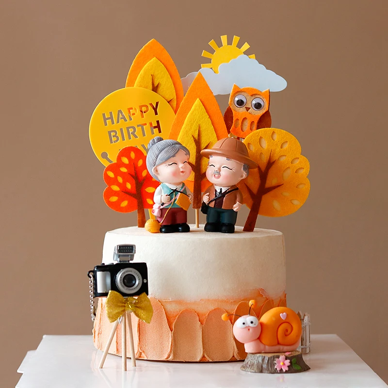 Owl Snail Longlife Old Man Grandpa Grandma Cake Topper for Chinese Longevity Birthday Party Decoration Blessing Baking Supplies
Owl Snail Longlife Old Man Grandpa Grandma Cake Topper for Chinese Longevity Birthday Party Decoration Blessing Baking Supplies