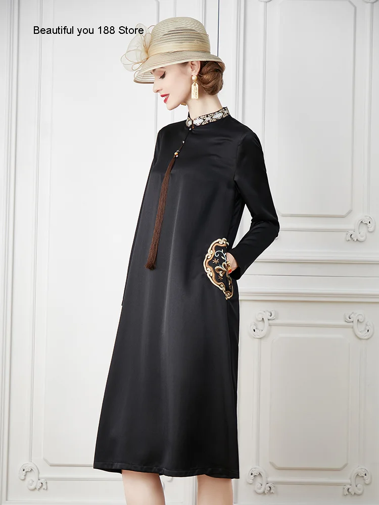 yarn dress 2020 new autumn national fashion women's clothing Chinese style loose high-end ethnic style embroidered
yarn dress 2020 new autumn national fashion women's clothing Chinese style loose high-end ethnic style embroidered