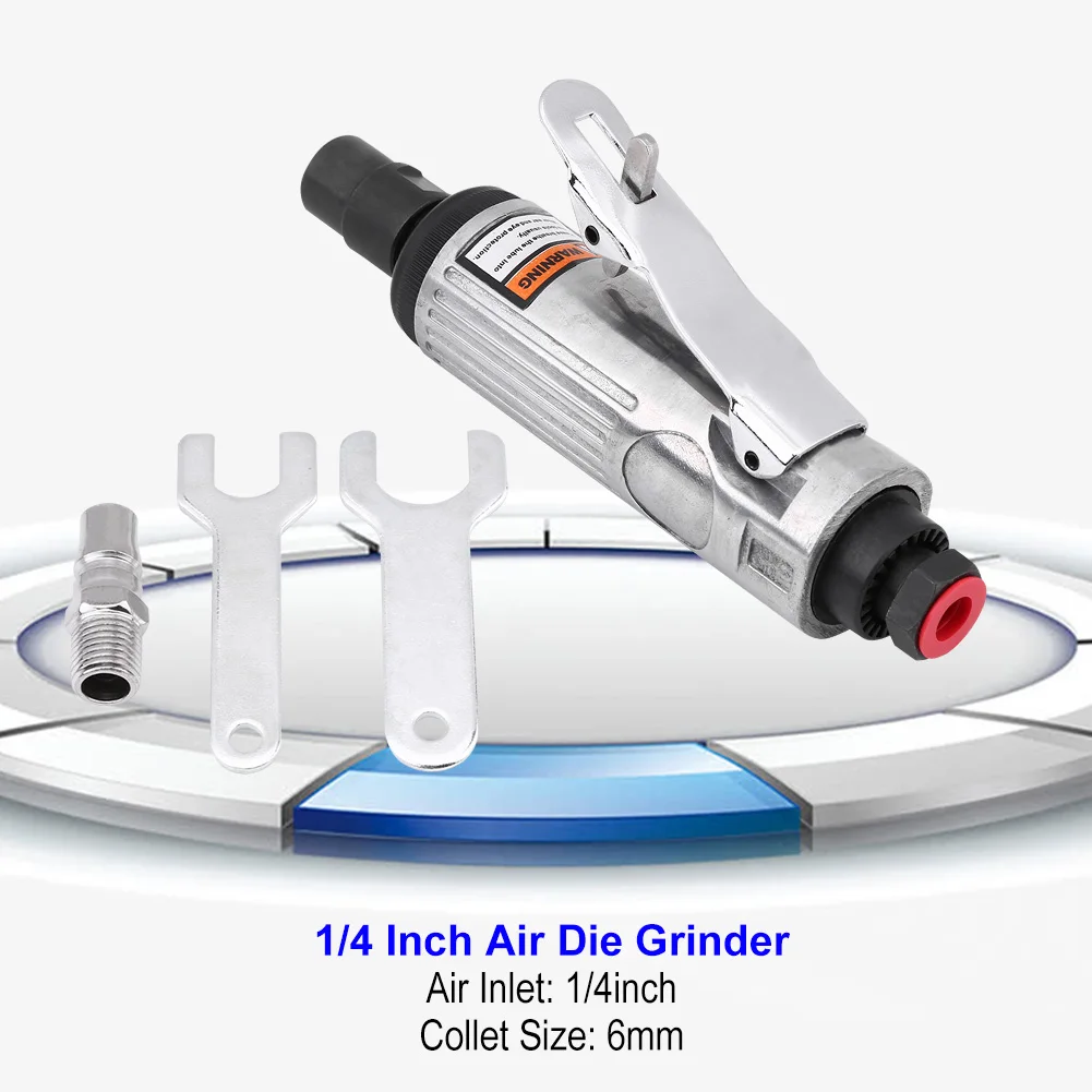 1/4Inch Aluminum Alloy Pneumatic Air Die Grinder Grinding Kit Polishing Engraving Tool 90PSI Professional
1/4Inch Aluminum Alloy Pneumatic Air Die Grinder Grinding Kit Polishing Engraving Tool 90PSI Professional