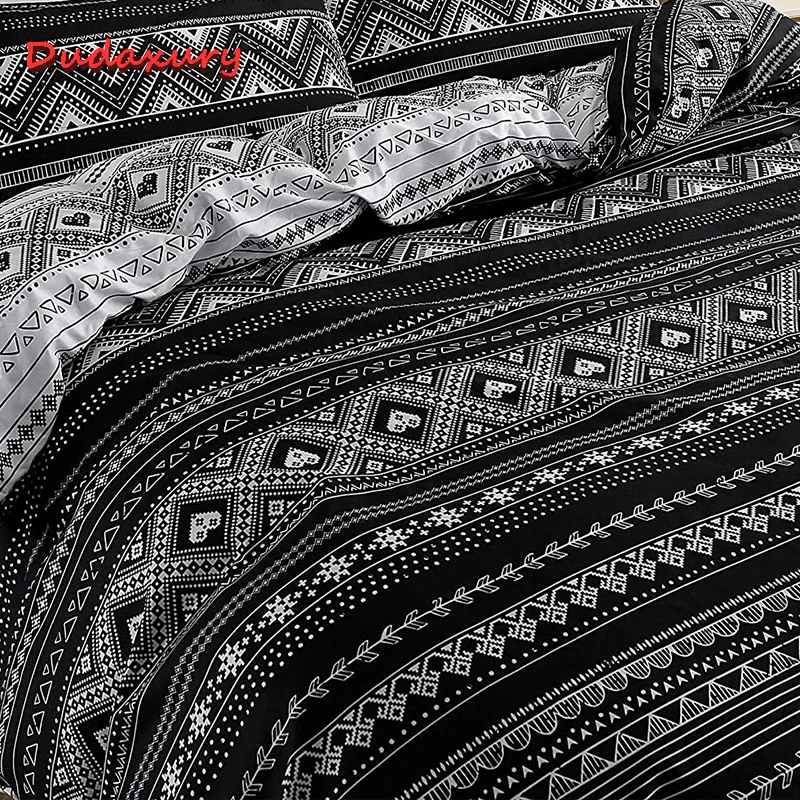 Dudaxury Duvet Cover Set Queen King 3pcs Luxury Bedding Bohemian Soft and Breathable Duvet Cover Pillowcase Home Textile 
Dudaxury Duvet Cover Set Queen King 3pcs Luxury Bedding Bohemian Soft and Breathable Duvet Cover Pillowcase Home Textile