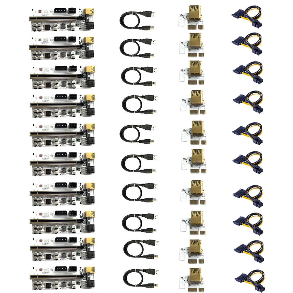 10 шт., Райзер VER010 USB 3,0 PCI-E 
10 шт., Райзер VER010 USB 3,0 PCI-E