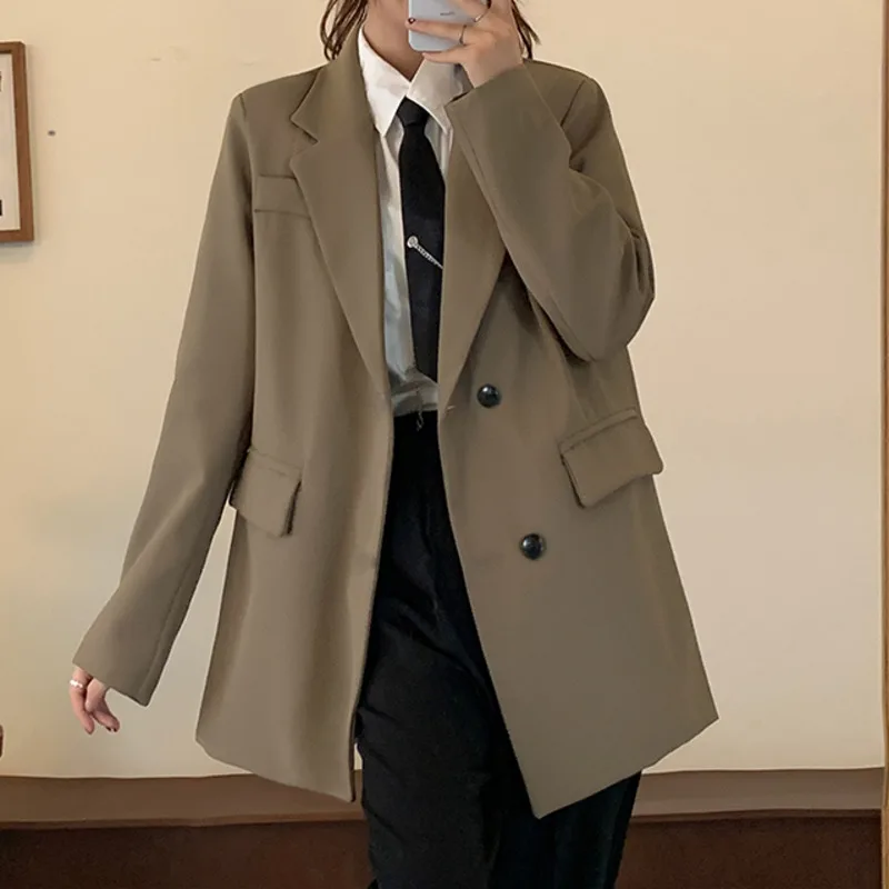 Suit Coat Women's Autumn and Winter Design Sense Small Man Black Loose British Style Small Suit Formal Coat
Suit Coat Women's Autumn and Winter Design Sense Small Man Black Loose British Style Small Suit Formal Coat