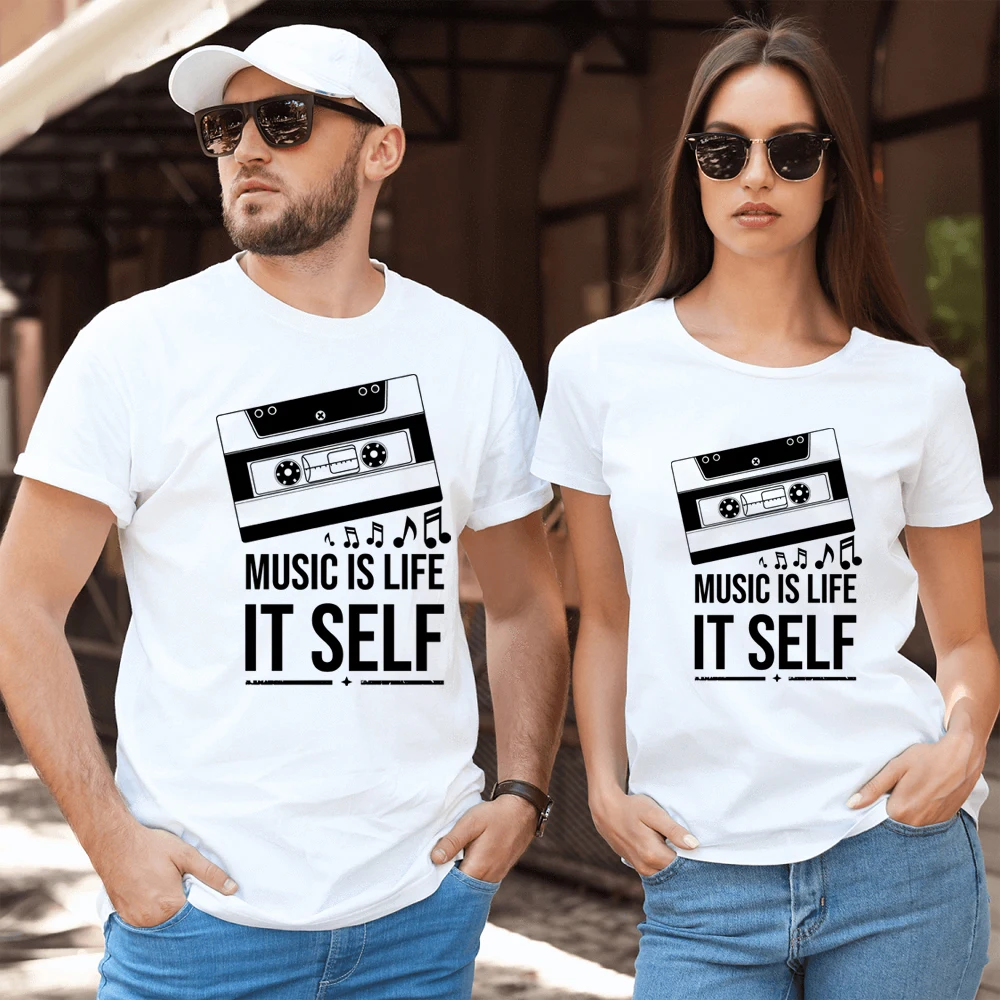 Tape Music Is Life It Self Women Men T-shirt Unisex Short Sleeve Summer Graphic O-Neck Tees Tops Camisetas De Mujer Harajuku
Tape Music Is Life It Self Women Men T-shirt Unisex Short Sleeve Summer Graphic O-Neck Tees Tops Camisetas De Mujer Harajuku