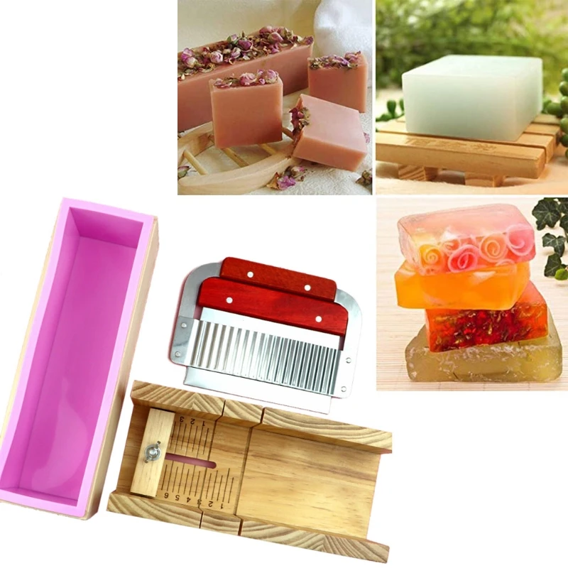 Wooden Soap Loaf Cutter Mold and Soap Cutter Set Rectangle Silicone Mold with Wood Box Straight and Wavy Soap Cutter Tool
Wooden Soap Loaf Cutter Mold and Soap Cutter Set Rectangle Silicone Mold with Wood Box Straight and Wavy Soap Cutter Tool