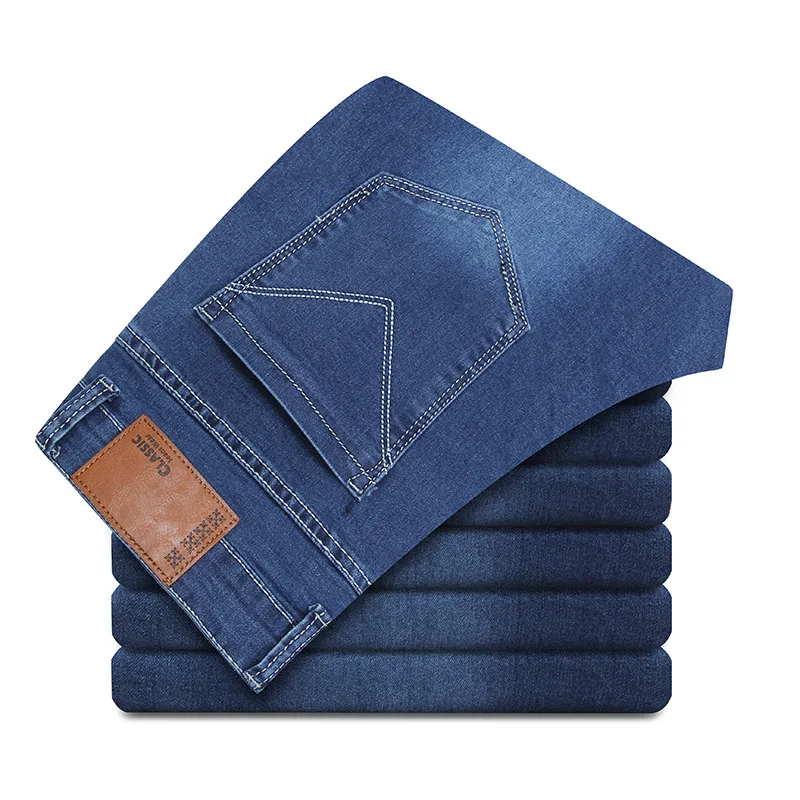 Large men's elastic slim fit small leg jeans add fat and loose business casual pants fat man fat pants
Large men's elastic slim fit small leg jeans add fat and loose business casual pants fat man fat pants