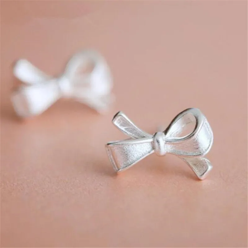 Elegant Fashion Real 100% 925 Sterling Silver Bowknot Charm Stud Earrings For Women Girl Wedding Birthday Gift E079 
Elegant Fashion Real 100% 925 Sterling Silver Bowknot Charm Stud Earrings For Women Girl Wedding Birthday Gift E079
