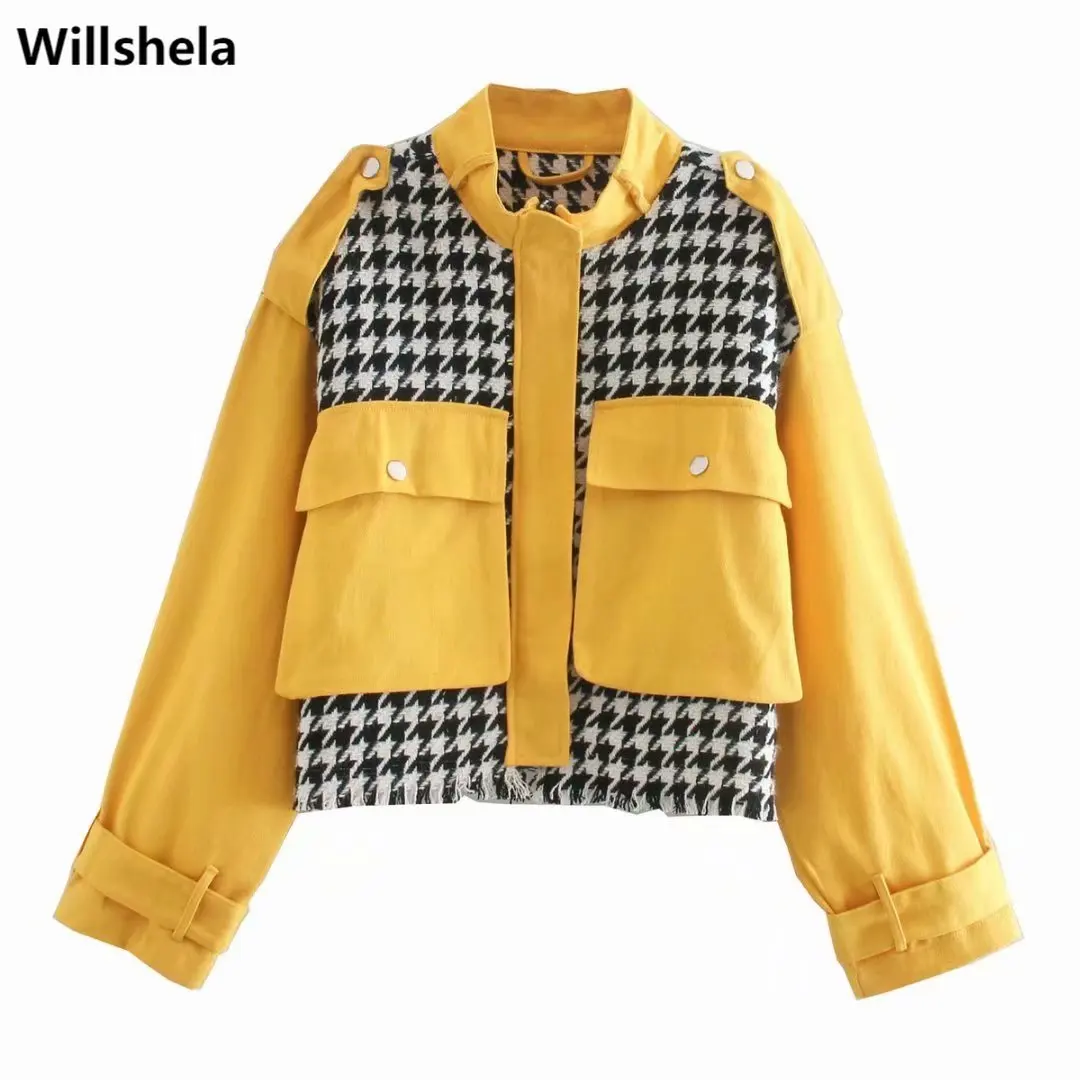 Willshela Fall Winter Women Fashion Contrast Jacket Front Pockets Long Sleeves Mock Neck Woman Y2K Patchwork Coat Chic Outfit
Willshela Fall Winter Women Fashion Contrast Jacket Front Pockets Long Sleeves Mock Neck Woman Y2K Patchwork Coat Chic Outfit