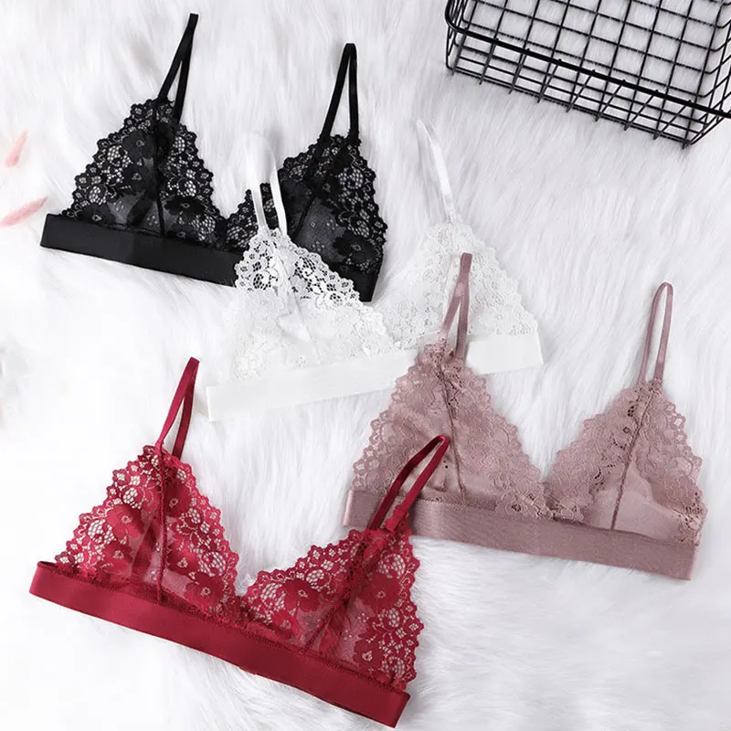 Sexy Bra For Women Deep V Underwear Lace Embroidered Bralette Top Push Up Brassiere Girl Cute White French Soft Bralet Lingerie
Sexy Bra For Women Deep V Underwear Lace Embroidered Bralette Top Push Up Brassiere Girl Cute White French Soft Bralet Lingerie