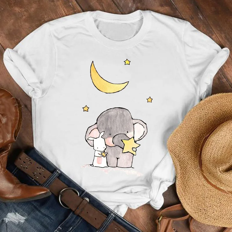 Women Lady 90s Elephant Casual Funny Short Sleeve Cartoon Shirt Clothes Tshirt Tee Womens Top Female Print T Graphic T-shirt
Women Lady 90s Elephant Casual Funny Short Sleeve Cartoon Shirt Clothes Tshirt Tee Womens Top Female Print T Graphic T-shirt