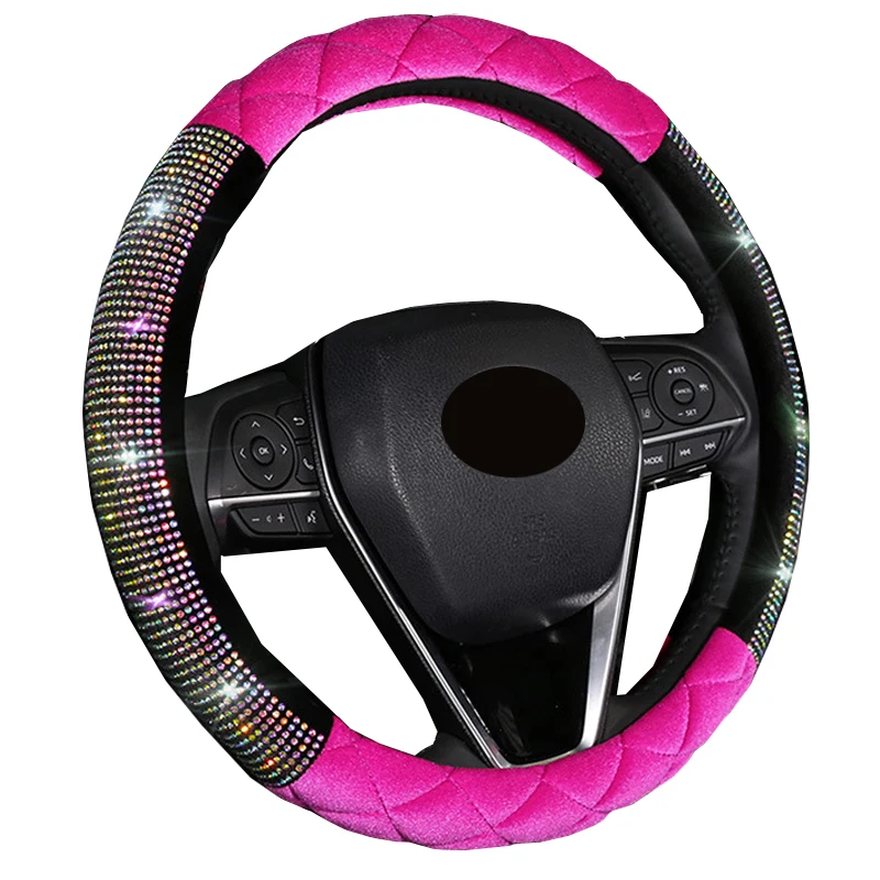 Universal Car Steering Wheel Cover 3 Styles Lovely Cute Rhinestones Woman Girl Braid on the Steering wheel Plush Car Accessories
Universal Car Steering Wheel Cover 3 Styles Lovely Cute Rhinestones Woman Girl Braid on the Steering wheel Plush Car Accessories