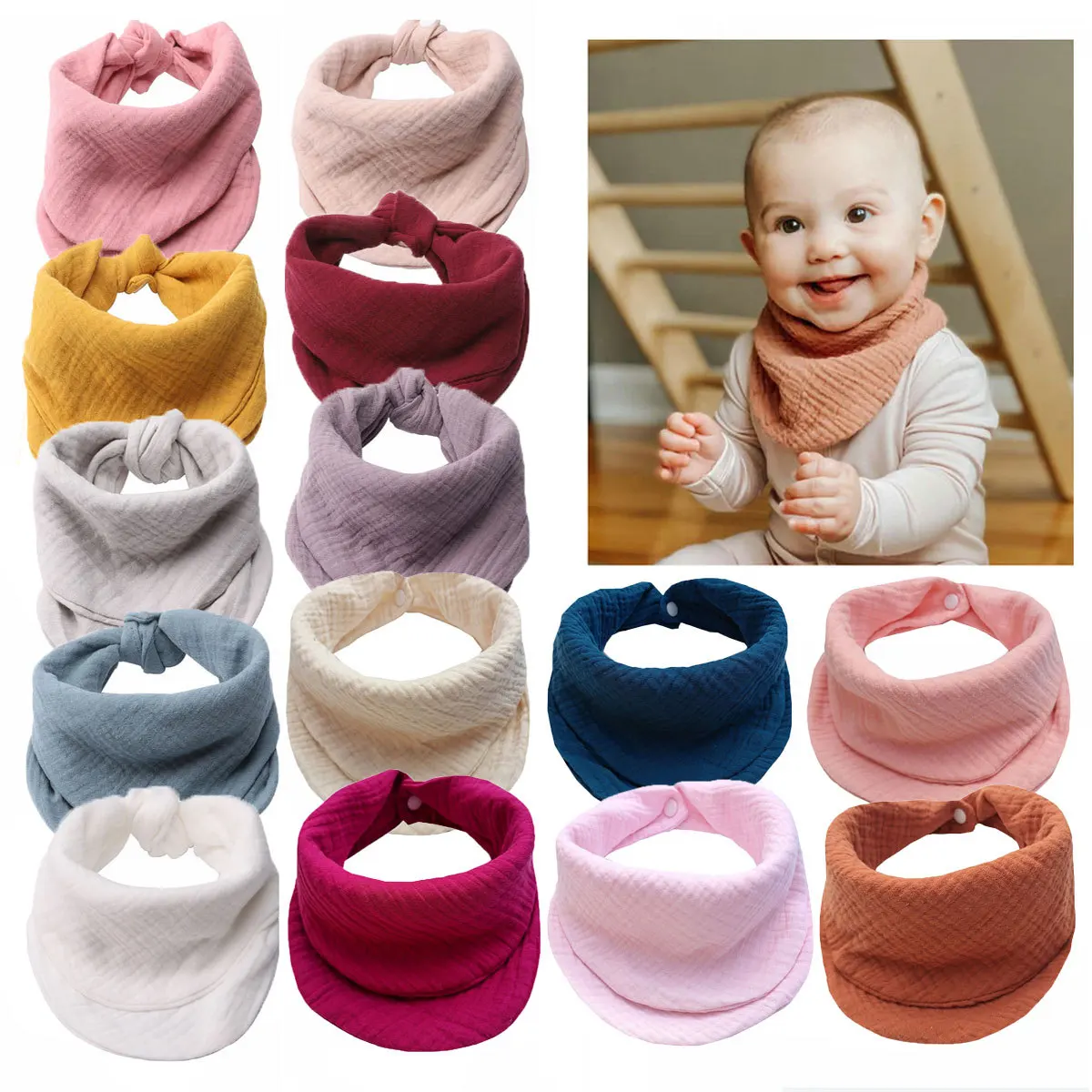 Baby cotton gauze bib scarf Baby handkerchief bib Children saliva towel baby stuff baby cotton towel
Baby cotton gauze bib scarf Baby handkerchief bib Children saliva towel baby stuff baby cotton towel
