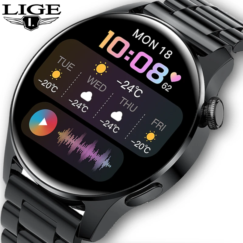 LIGE 2021 New Smart Watch Men Bluetooth Call Watch Waterproof Sport Fitness Heart Rate Men's Watches for Android IOS Smartwatch
LIGE 2021 New Smart Watch Men Bluetooth Call Watch Waterproof Sport Fitness Heart Rate Men's Watches for Android IOS Smartwatch