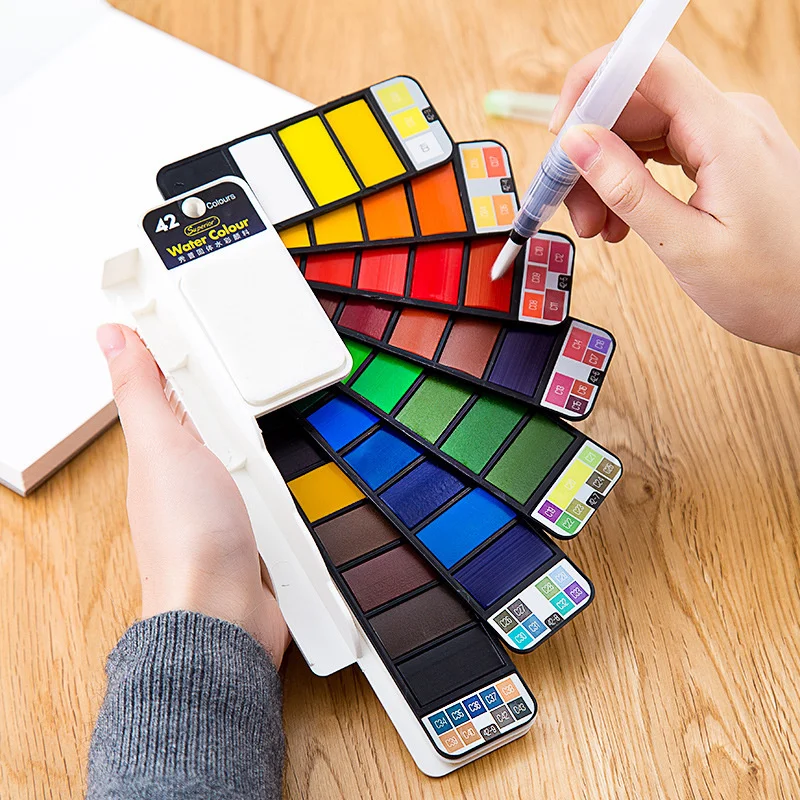 "Solid watercolor set top 18 / 25 / 33 / 42 watercolor with foldable watercolor travel pigment professional watercolor art
"Solid watercolor set top 18 / 25 / 33 / 42 watercolor with foldable watercolor travel pigment professional watercolor art