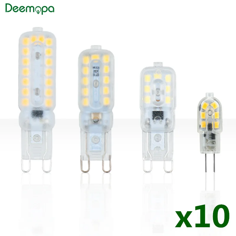 

10pcs/lot LED Bulb 3W 5W 7W G4 G9 Light Bulb 220V LED Lamp DC12V Spotlight Chandelier Lighting Replace 20w 30w 50w Halogen Lamp