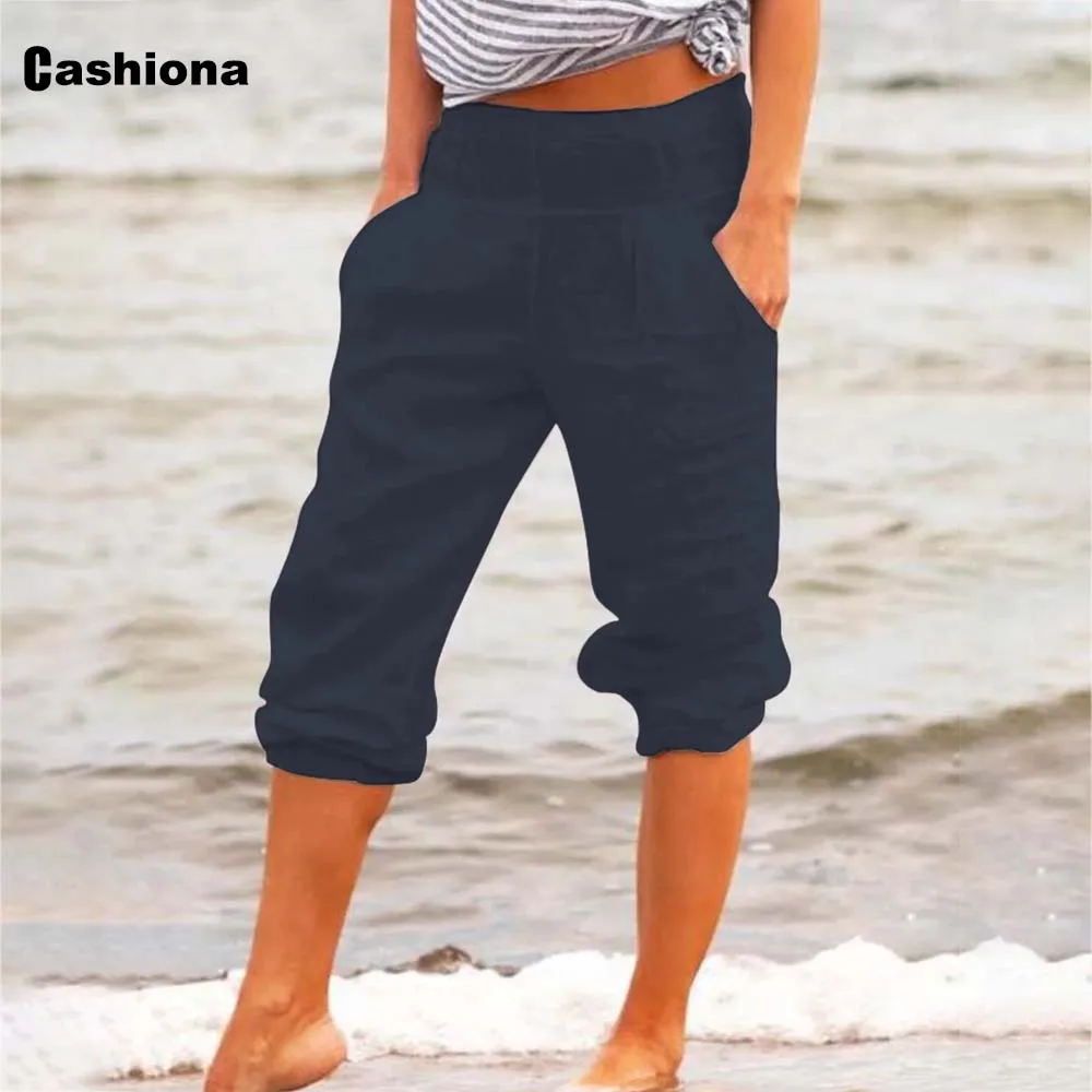 Cashiona Plus Size Women Cotton Linen Pants 2021 New Summer Trouser with Pockets Casual Beach Pantalon Ladies Calf-Length Pants
Cashiona Plus Size Women Cotton Linen Pants 2021 New Summer Trouser with Pockets Casual Beach Pantalon Ladies Calf-Length Pants