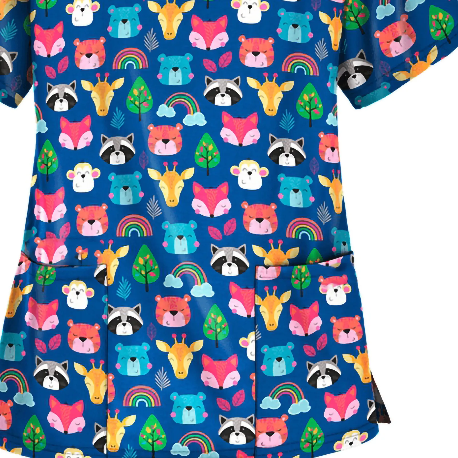 Cute Cartoon Animals Print Nursing Scrubs Tops T Shirt Women Short Sleeve V-neck Blouse Working Clothing Healthcare Tunic A50
Cute Cartoon Animals Print Nursing Scrubs Tops T Shirt Women Short Sleeve V-neck Blouse Working Clothing Healthcare Tunic A50
