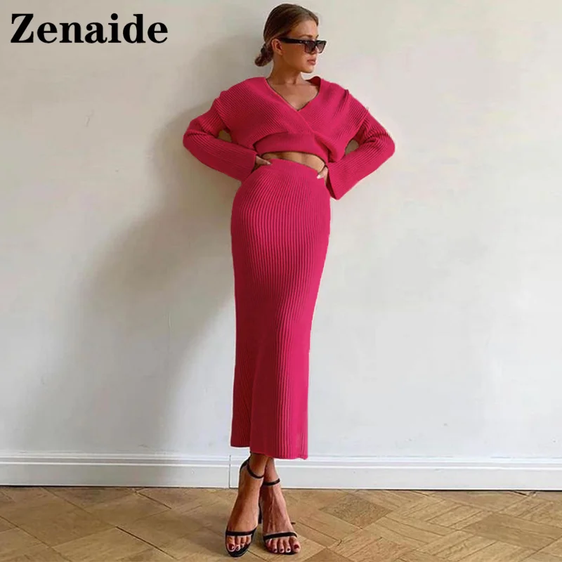 Женский трикотажный комплект Zenaide, зеленый свитер цвета хаки из двух предметов, укороченный топ с длинным рукавом и юбка миди, Y2K, Осень-зима ...
Женский трикотажный комплект Zenaide, зеленый свитер цвета хаки из двух предметов, укороченный топ с длинным рукавом и юбка миди, Y2K, Осень-зима ...