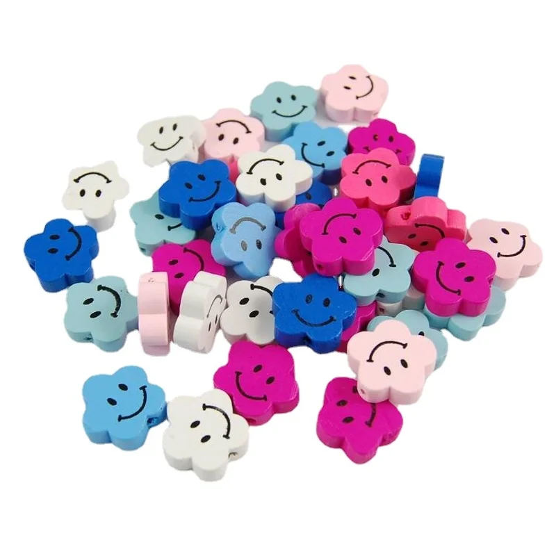 50PCS 20MM Wooden Beads Smiley Face Flower Pattern Mixed Color Wood Loose Spacer Beads for Jewelry Making DIY Crafts Necklace
50PCS 20MM Wooden Beads Smiley Face Flower Pattern Mixed Color Wood Loose Spacer Beads for Jewelry Making DIY Crafts Necklace
