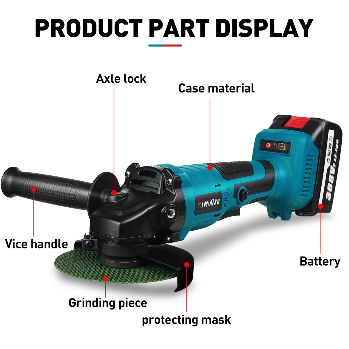 BLMIATKO 100mm 125mm Cordless Brushless Electric Angle Grinder 388V Lithium-Ion Battery Cutting Polishing Machine Power Tools
BLMIATKO 100mm 125mm Cordless Brushless Electric Angle Grinder 388V Lithium-Ion Battery Cutting Polishing Machine Power Tools