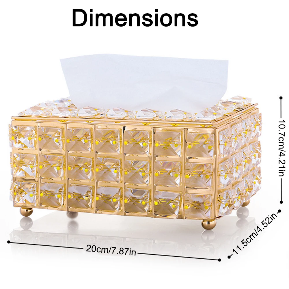 Metal tissue box with sparkling crystal storage box Luxury tissue holder coffee shop coffee house bar Home storage
Metal tissue box with sparkling crystal storage box Luxury tissue holder coffee shop coffee house bar Home storage