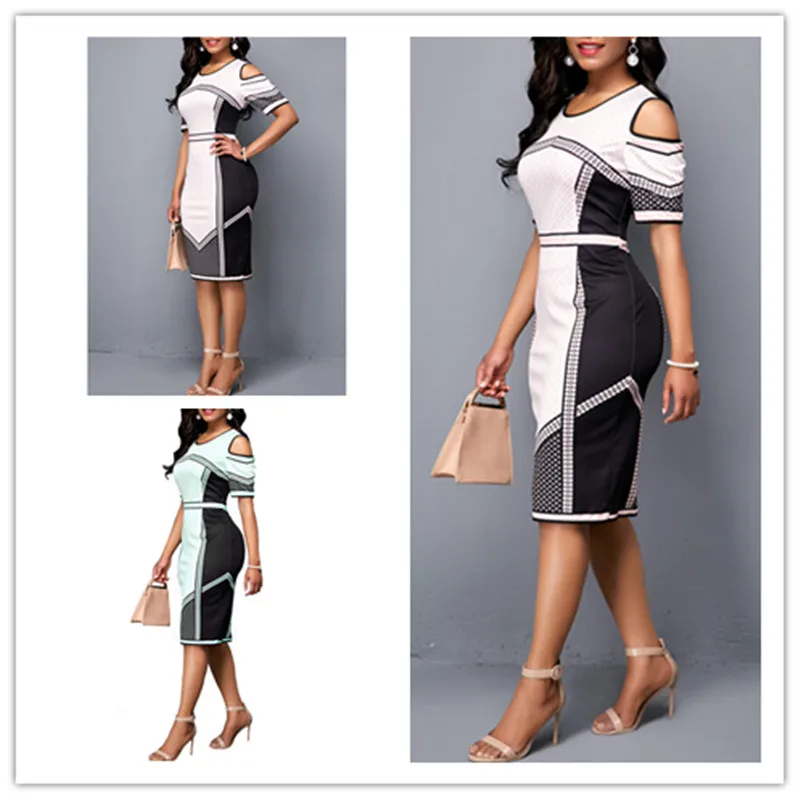 New fashion large round neck off shoulder high waist printing buttocks professional pencil skirt
New fashion large round neck off shoulder high waist printing buttocks professional pencil skirt