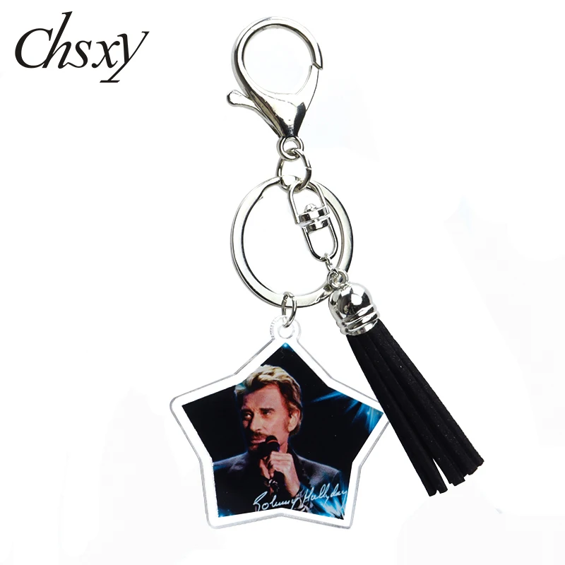 Johnny Hallyday Acrylic Tassel Keychain Famous French Singer Rock Star Musician Series Special Key Jewelry Key Chains Fans Gifts
Johnny Hallyday Acrylic Tassel Keychain Famous French Singer Rock Star Musician Series Special Key Jewelry Key Chains Fans Gifts