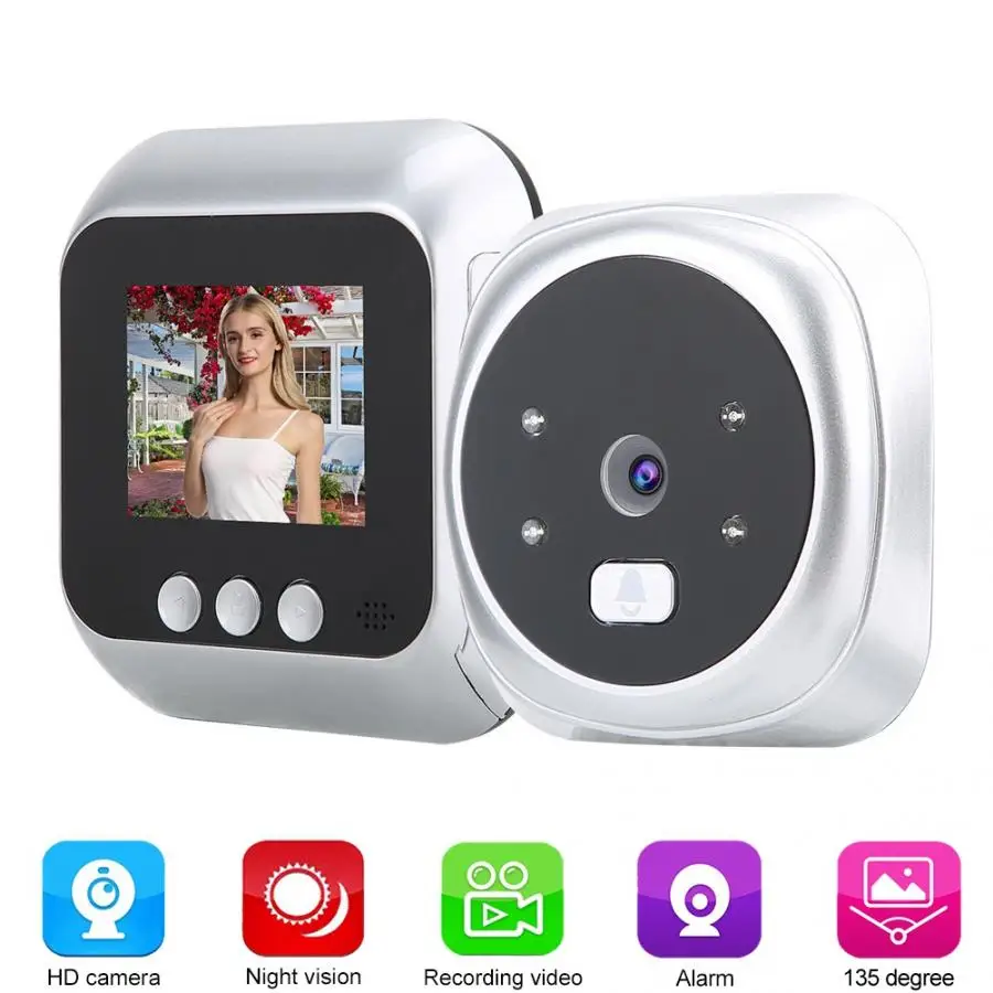 2.4 inch TFT IR LED Smart Night Vision Security Door Viewer Video Electronic Camera Doorbell Cat Eye
2.4 inch TFT IR LED Smart Night Vision Security Door Viewer Video Electronic Camera Doorbell Cat Eye