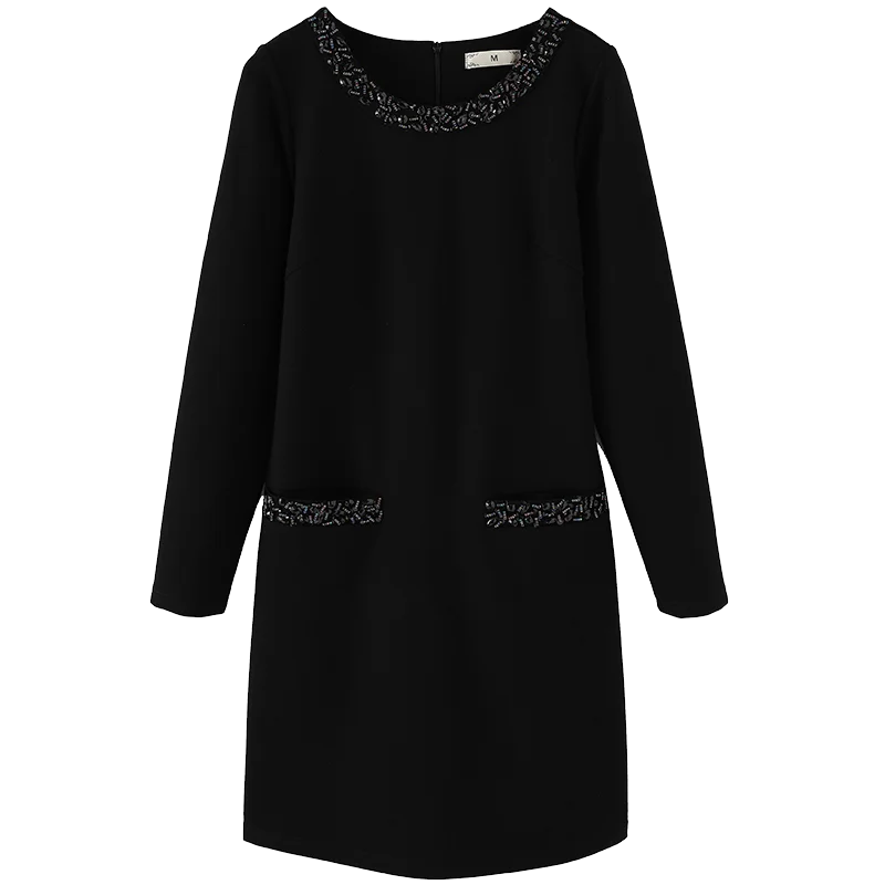 2021 Autumn Winter Knitted Sweater Beading Dress Women Fashion O-neck Long Sleeve Knee-length Bottom Dresses High Quality Y455
2021 Autumn Winter Knitted Sweater Beading Dress Women Fashion O-neck Long Sleeve Knee-length Bottom Dresses High Quality Y455