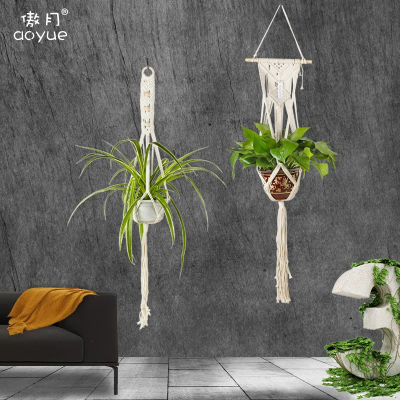 Handwoven Large-sized Plant Hanger Basket Handmade Rope Pots Holder Fine Hemp Rope Net Flower Pot Plant Lanyard Home Decoration
Handwoven Large-sized Plant Hanger Basket Handmade Rope Pots Holder Fine Hemp Rope Net Flower Pot Plant Lanyard Home Decoration