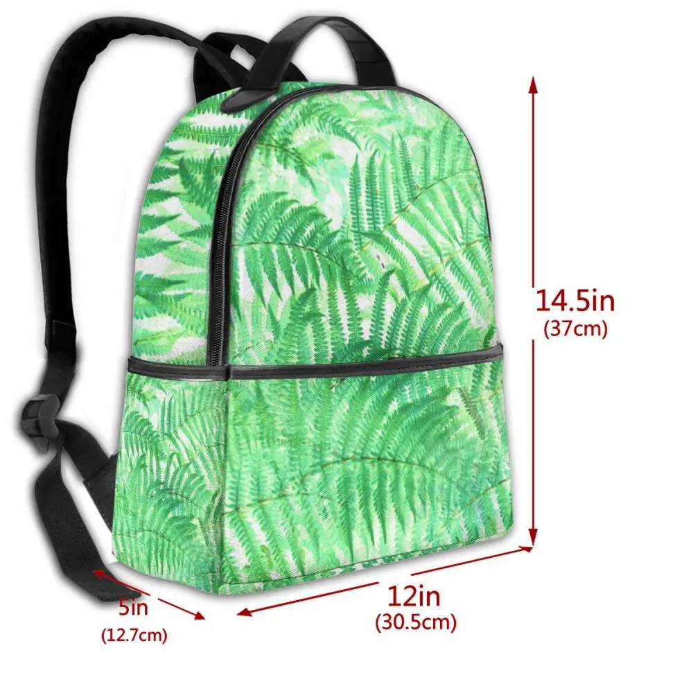 Aabstract Green Ferns Backpack Boy Girl School Bag for Teenager Student Shoulder Travel | Багаж и сумки