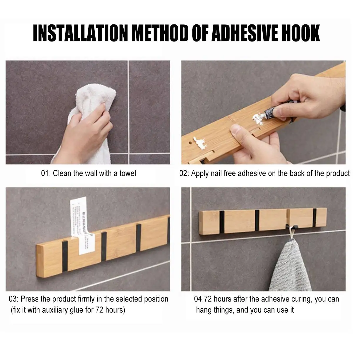 4/5/6 Hooks Wood Wall Hanger Coat Hooks Key Hook Holder Coat Hook Bedroom Door Hat Clothes Rack Hanger Kitchen Toilet Hook
4/5/6 Hooks Wood Wall Hanger Coat Hooks Key Hook Holder Coat Hook Bedroom Door Hat Clothes Rack Hanger Kitchen Toilet Hook