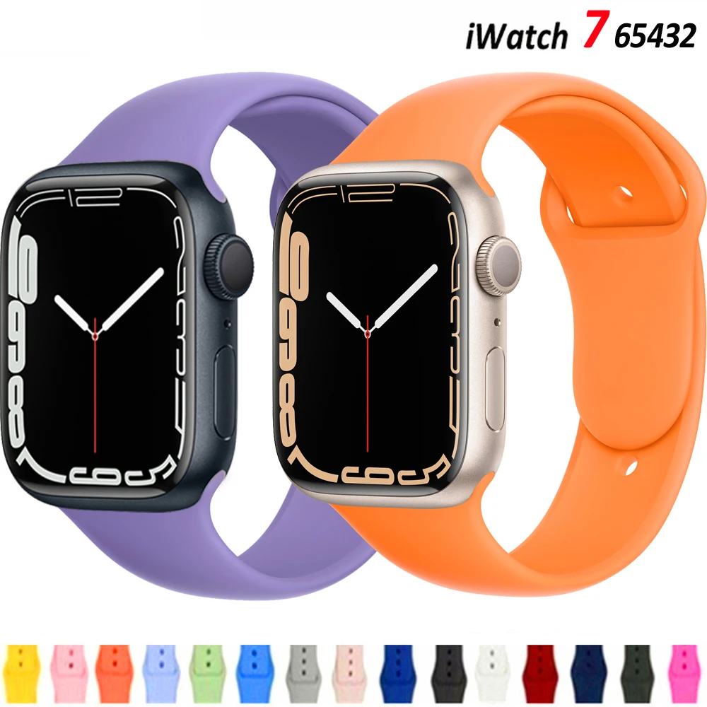 Ремешок силиконовый для Apple Watch band 40 мм 44 мм 45 мм 41 мм 38 мм 42 мм 44 мм, резиновый браслет для наручных часов iWatch Series 3 4 5 6 se 7
Ремешок силиконовый для Apple Watch band 40 мм 44 мм 45 мм 41 мм 38 мм 42 мм 44 мм, резиновый браслет для наручных часов iWatch Series 3 4 5 6 se 7