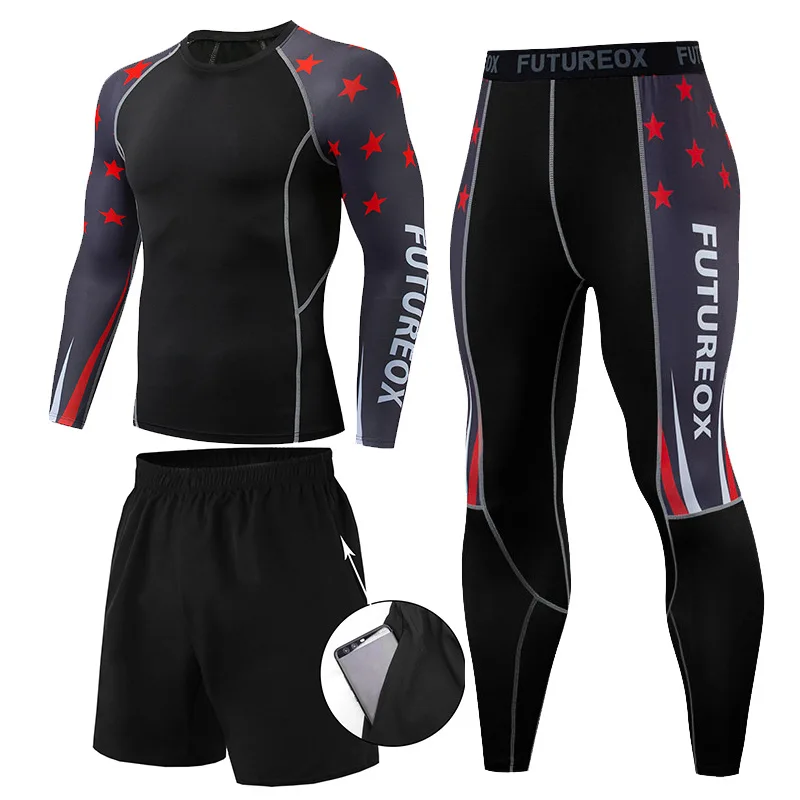 3Pcs Set Men‘s Tracksuit Gym Fitness Compression Sport Suit Clothes Running Jogging Sports Wear Exercise Workout Tights -40
3Pcs Set Men‘s Tracksuit Gym Fitness Compression Sport Suit Clothes Running Jogging Sports Wear Exercise Workout Tights -40