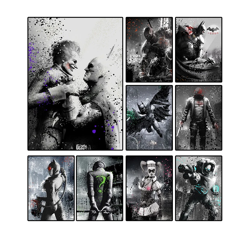 Marvel DC Comics Canvas Painting Catwoman Joker and Batman Posters and Prints Wall Art Print Mural Home Decoration Accessories
Marvel DC Comics Canvas Painting Catwoman Joker and Batman Posters and Prints Wall Art Print Mural Home Decoration Accessories