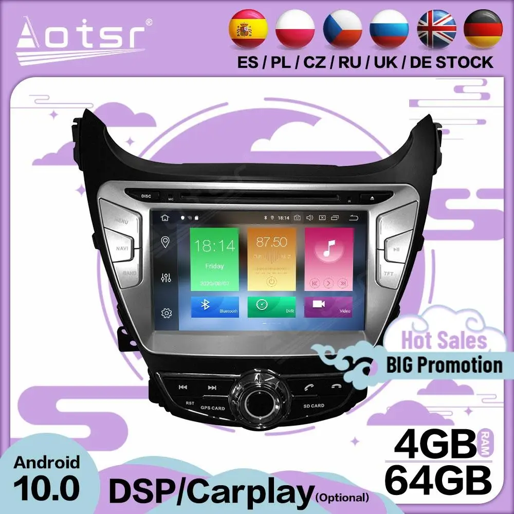 4+64GB Carplay Multimedia Stereo Android Player For Hyundai ELANTRA 2011 2012 2013 GPS Navi Video Audio Radio Receiver Head Unit
4+64GB Carplay Multimedia Stereo Android Player For Hyundai ELANTRA 2011 2012 2013 GPS Navi Video Audio Radio Receiver Head Unit