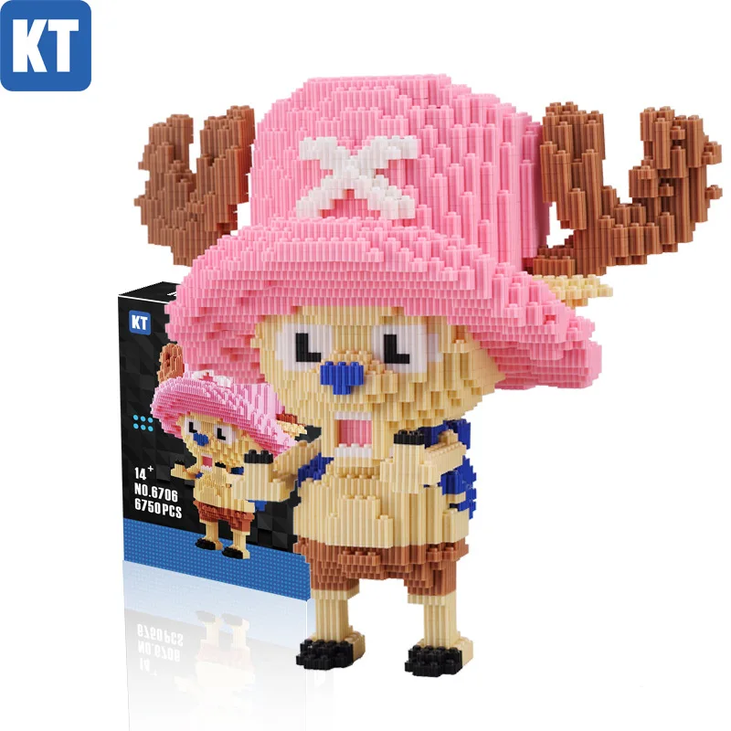 

KT Anime Animal One Piece Pirate Tony Chopper 3D Model Building Block Set Mini Diamond Blocks Bricks Assemble Toy for Boys Gifts