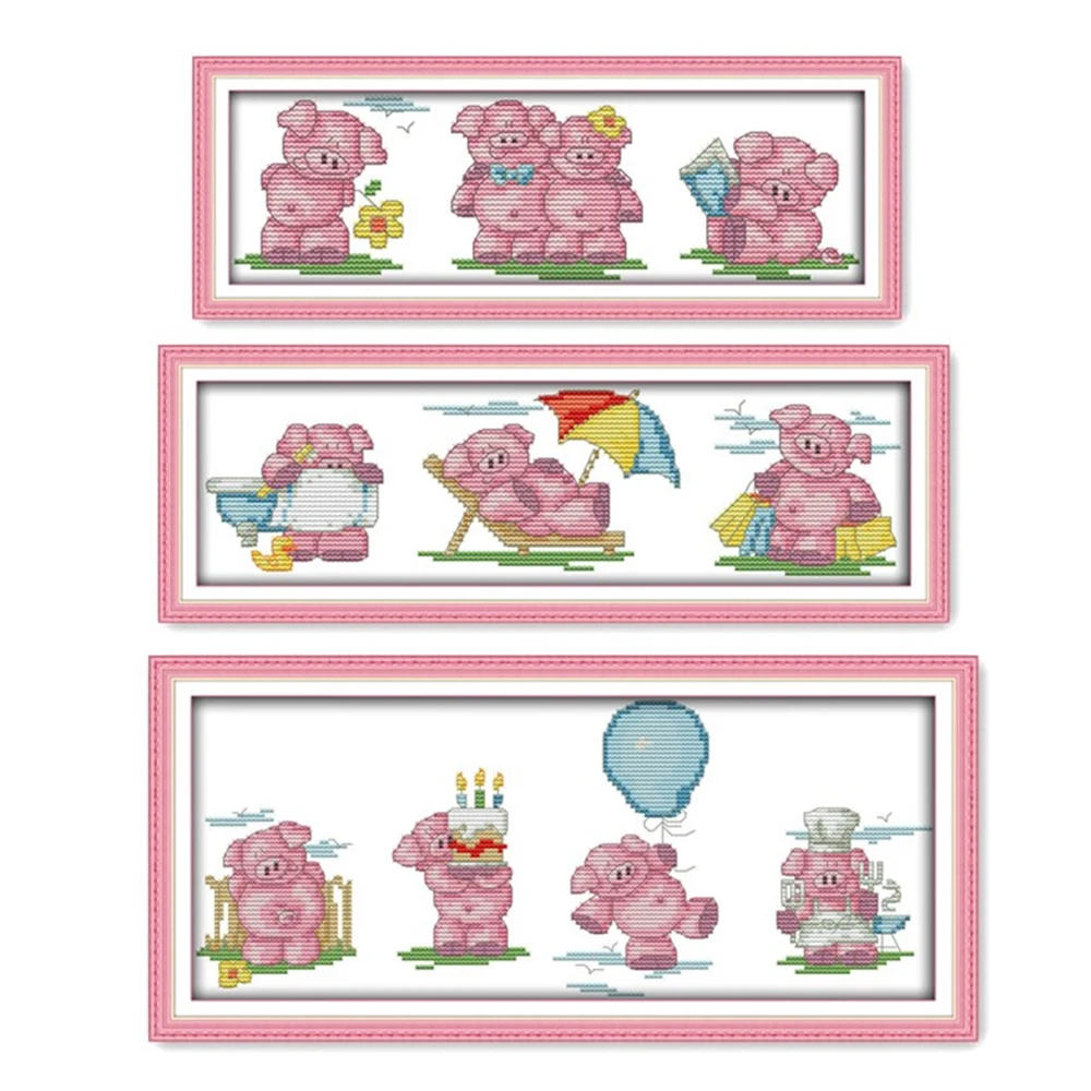 Everlasting Love Piglets Chinese Cross Stitch Kits Ecological Cotton Stamped Printed 11CT DIY Gift Wedding Decoration For Home
Everlasting Love Piglets Chinese Cross Stitch Kits Ecological Cotton Stamped Printed 11CT DIY Gift Wedding Decoration For Home