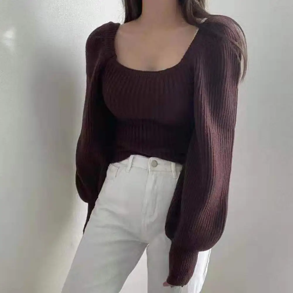 Women Sweater Vintage Warm All-match Square Collar INS Knitted Autumn Winter Sweater for Dating Korean Style Fashion 2021 New
Women Sweater Vintage Warm All-match Square Collar INS Knitted Autumn Winter Sweater for Dating Korean Style Fashion 2021 New
