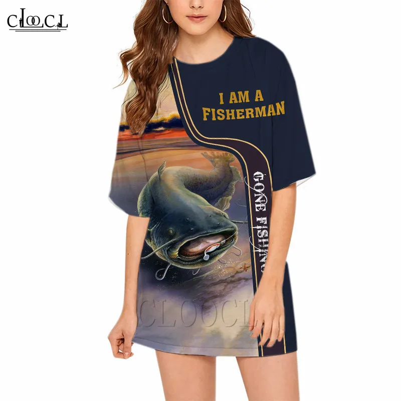 CLOOCL Fashion Short Sleeve Loose Oversized 3D Women T Shirt Catfish Fully Printed Trout Female Casual Tee Tops
CLOOCL Fashion Short Sleeve Loose Oversized 3D Women T Shirt Catfish Fully Printed Trout Female Casual Tee Tops