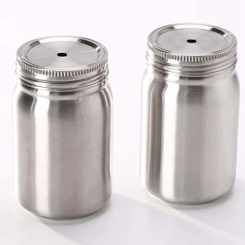 2 Piece Set of Single and Double Layer Stainless Steel Mason Jar with Straw Mason Bottle Mason Cup
2 Piece Set of Single and Double Layer Stainless Steel Mason Jar with Straw Mason Bottle Mason Cup