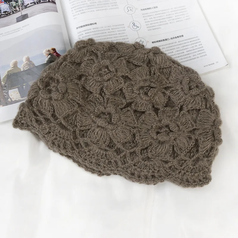 Women Beanie Cap Hand-Made Fashion Hollowed-out Vintage Artistic Crocheted Hat for Summer Breathable Causual Female Caps 003
Women Beanie Cap Hand-Made Fashion Hollowed-out Vintage Artistic Crocheted Hat for Summer Breathable Causual Female Caps 003