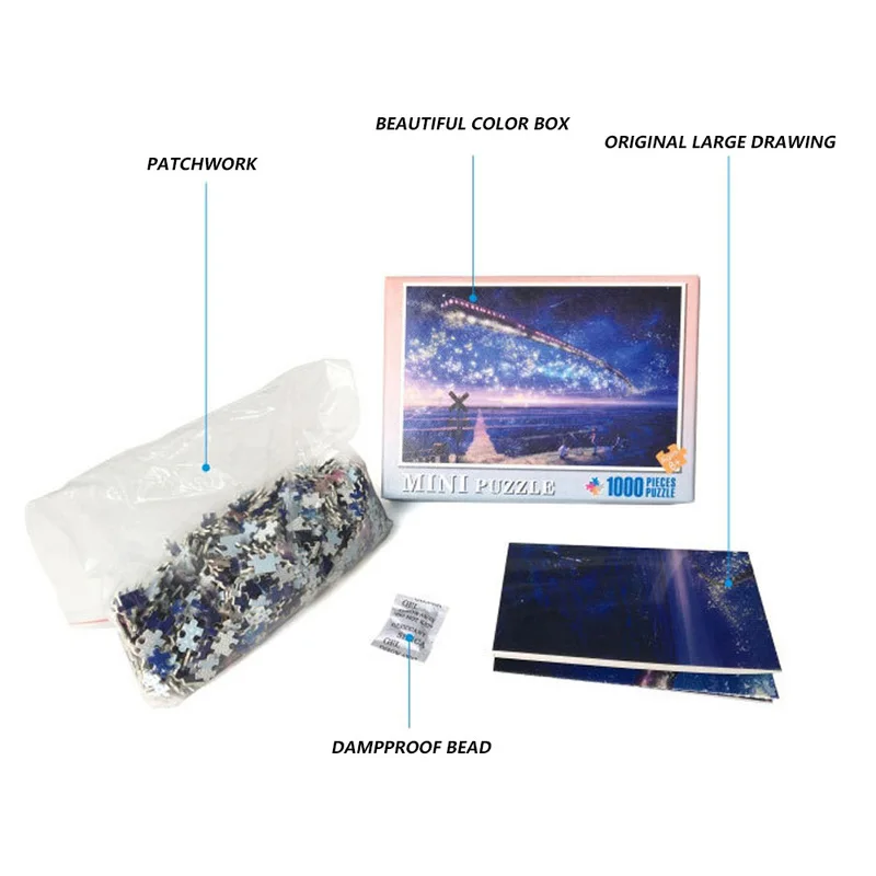 1000 Pieces Puzzle Jigsaw Tangram Assembly Puzzle Toys for Adults Children Educational Games Toys Bedroom Decoration Stickers
1000 Pieces Puzzle Jigsaw Tangram Assembly Puzzle Toys for Adults Children Educational Games Toys Bedroom Decoration Stickers